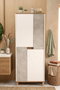 Hanah Home Armario Multiusos Nord - ND15-SW Blanco, Roble y Gris